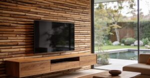 Drewno w salonie: inspiracje na nowoczesne wnętrze i modną aranżację