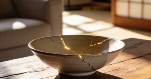Kintsugi filozofia: japońska sztuka naprawy złotem we wnętrzach