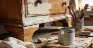 Postarzanie mebli: jak postarzyć mebel farbą i woskiem w stylu shabby chic
